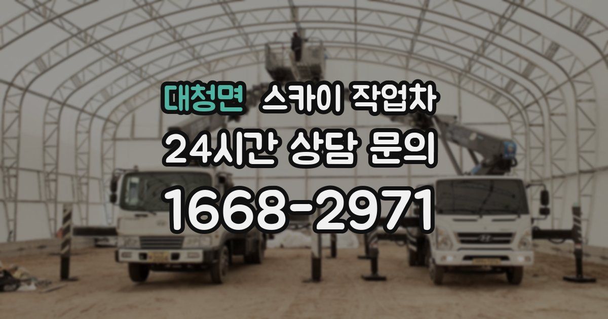 대청면 스카이 작업차