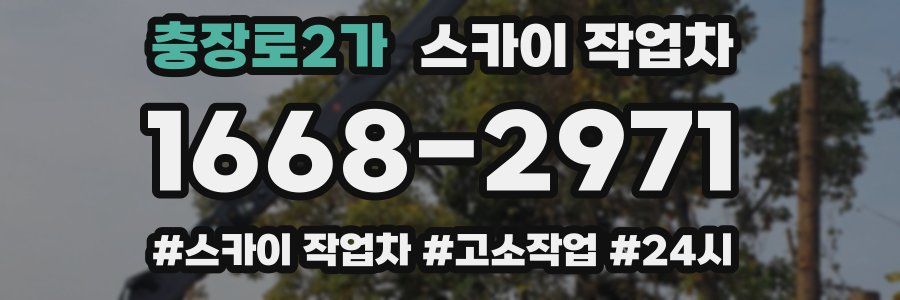 충장로2가 스카이 작업차
