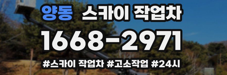 양동 스카이 작업차