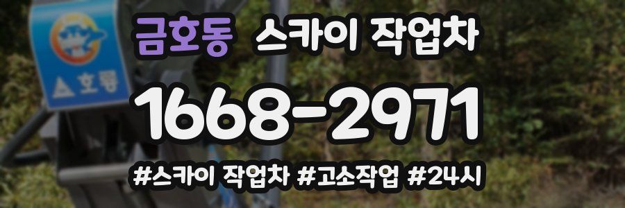 금호동 스카이 작업차