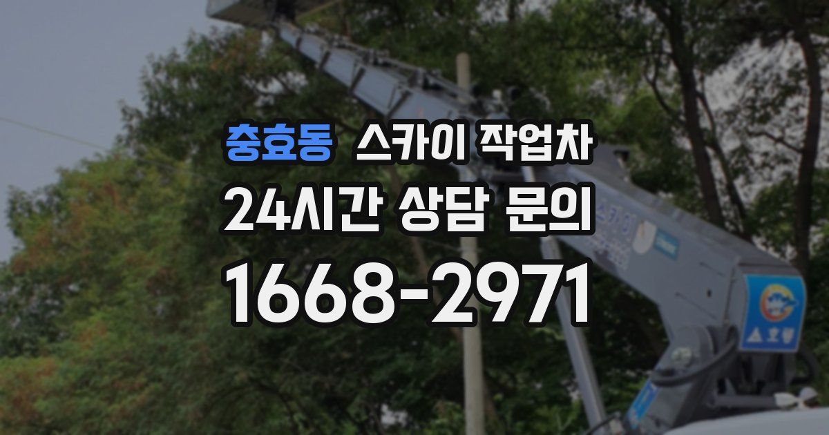 충효동 스카이 작업차
