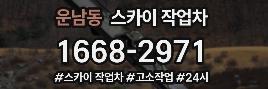 운남동 스카이 작업차