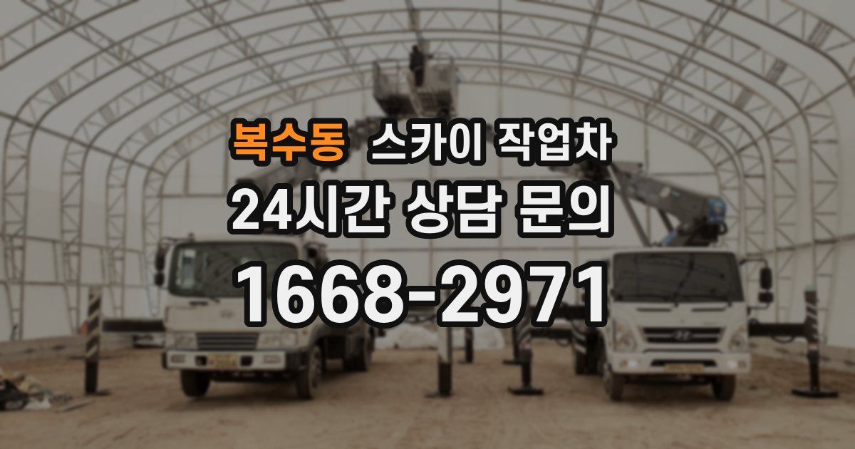 복수동 스카이 작업차