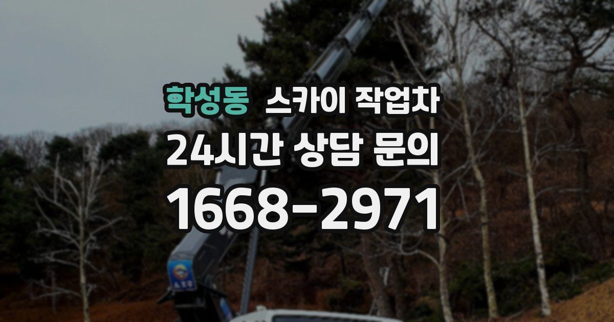 학성동 스카이 작업차