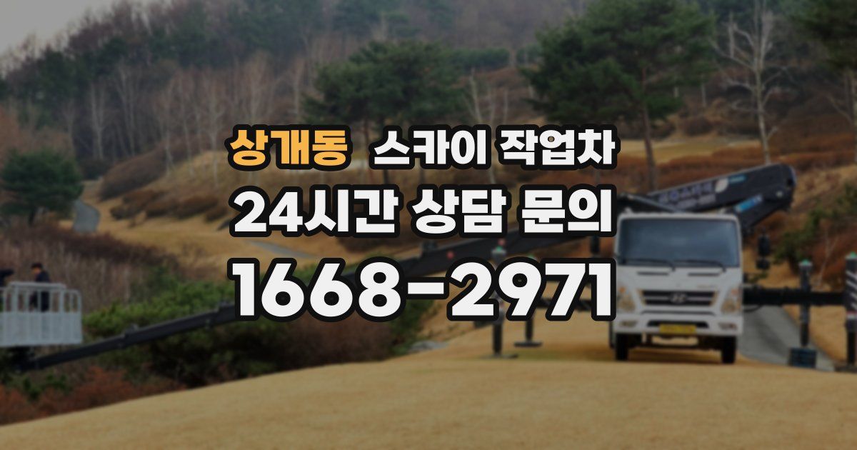 상개동 스카이 작업차