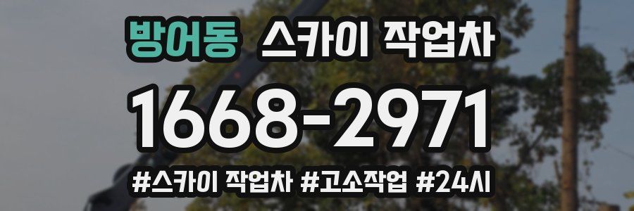 방어동 스카이 작업차