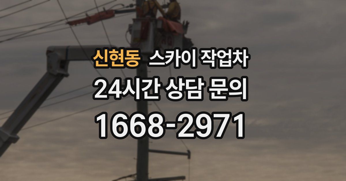 신현동 스카이 작업차