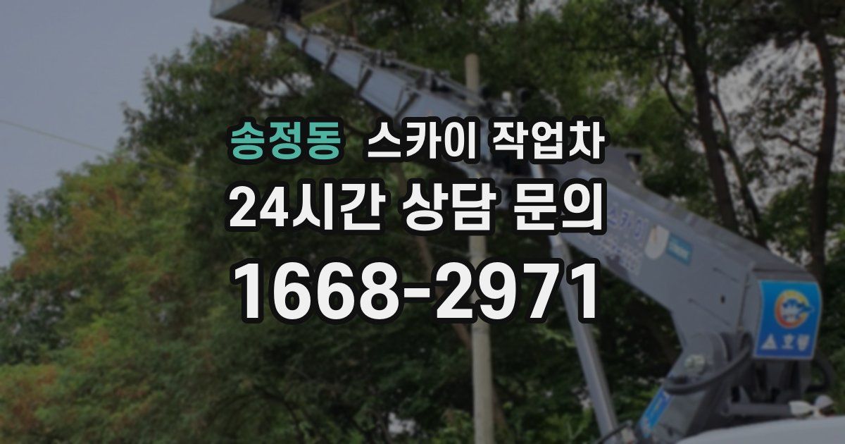 송정동 스카이 작업차