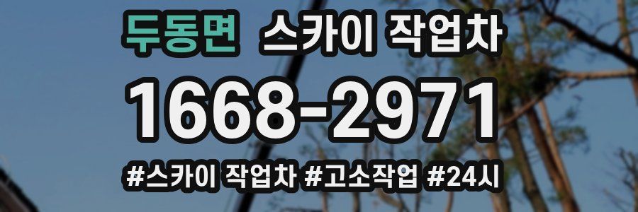 두동면 스카이 작업차