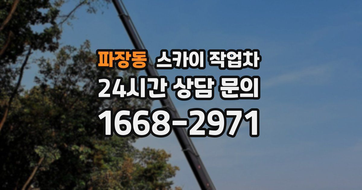 파장동 스카이 작업차