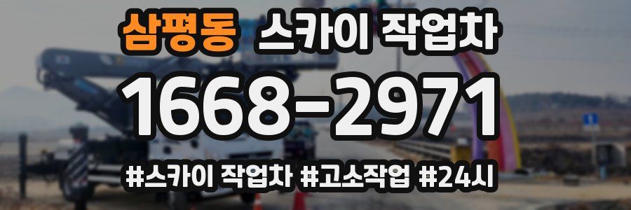 삼평동 스카이 작업차