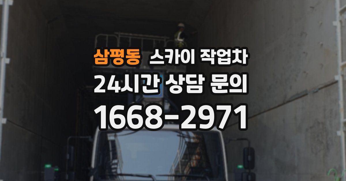 삼평동 스카이 작업차