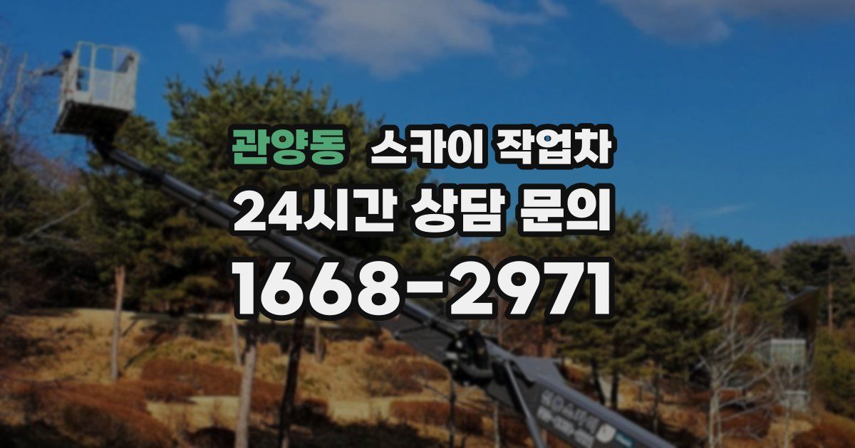 관양동 스카이 작업차