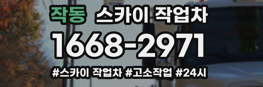 작동 스카이 작업차