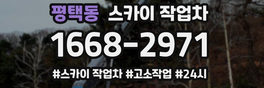 평택동 스카이 작업차