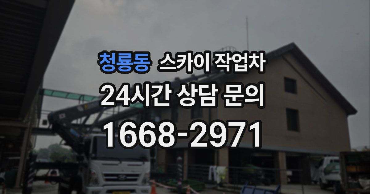 청룡동 스카이 작업차