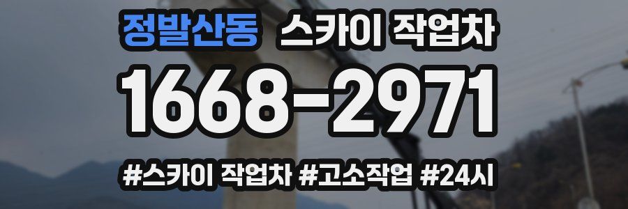 정발산동 스카이 작업차