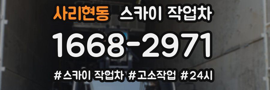 사리현동 스카이 작업차