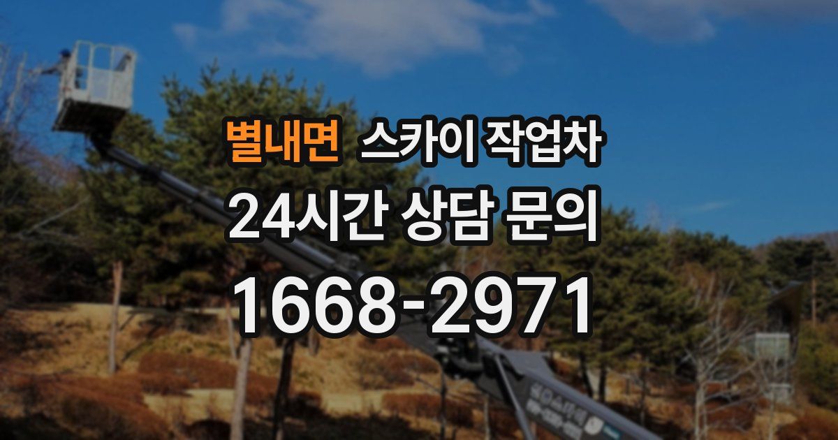 별내면 스카이 작업차