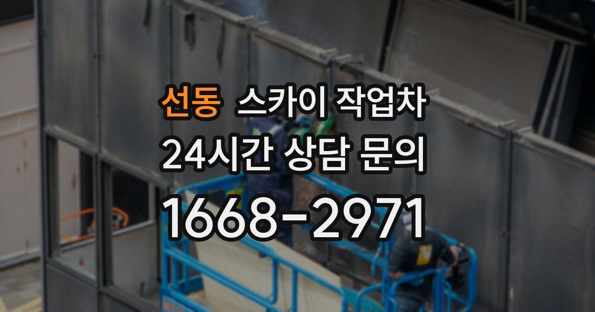 선동 스카이 작업차