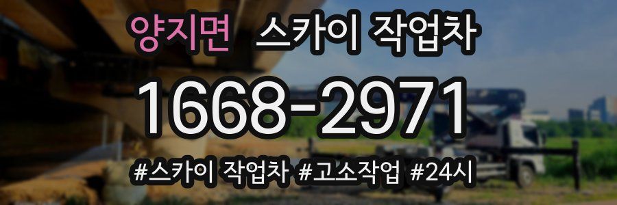 양지면 스카이 작업차