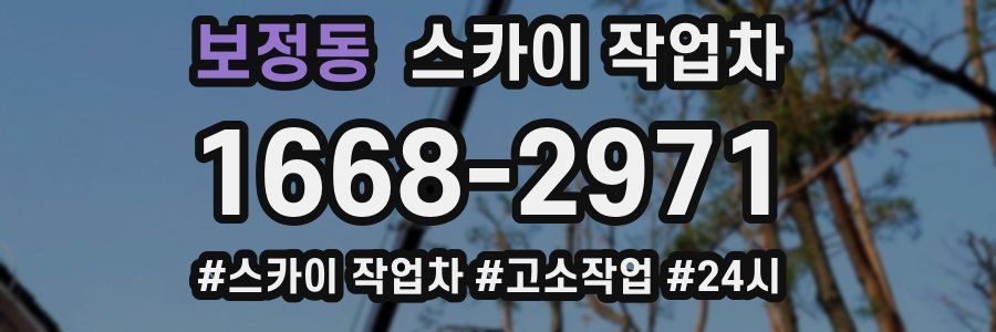 보정동 스카이 작업차