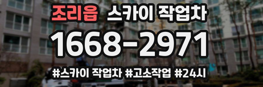 조리읍 스카이 작업차