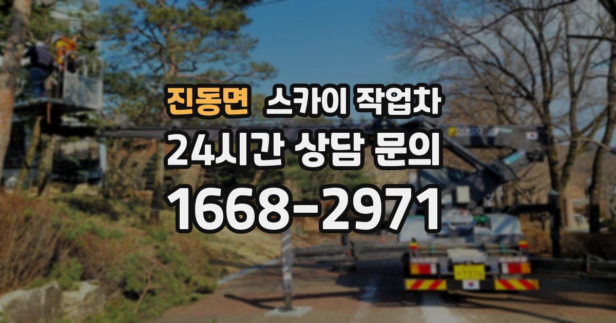 진동면 스카이 작업차
