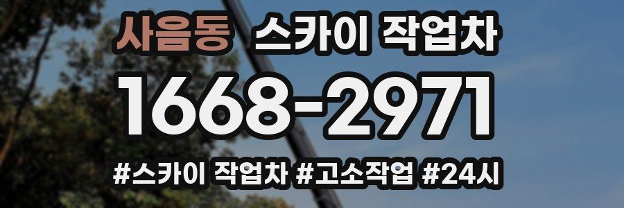 사음동 스카이 작업차