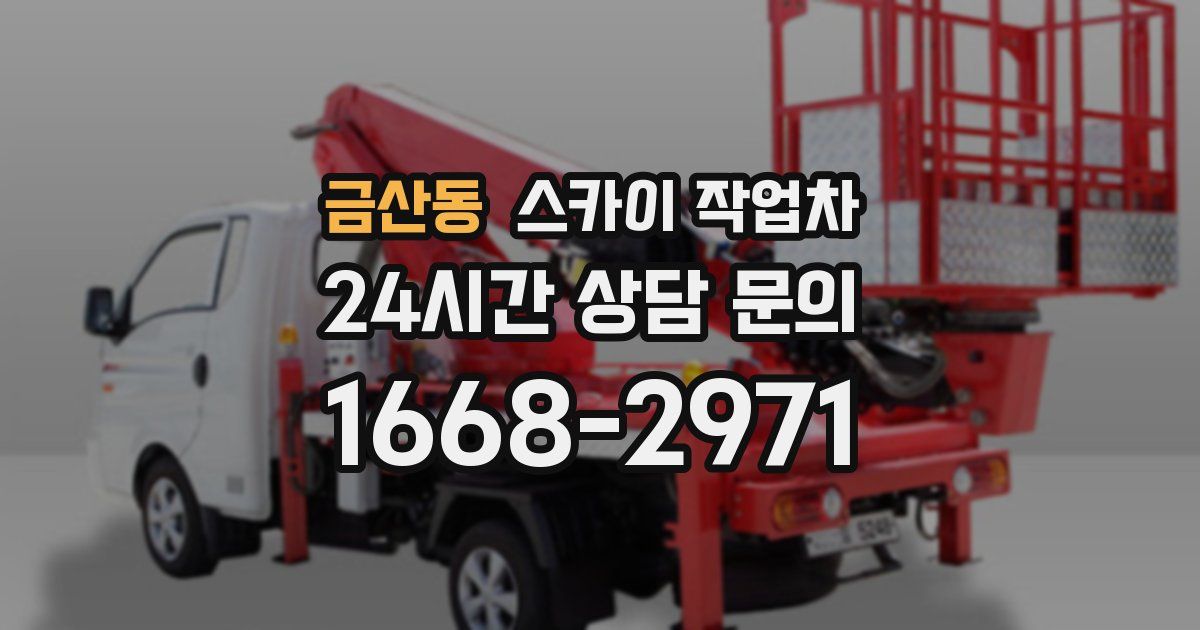 금산동 스카이 작업차
