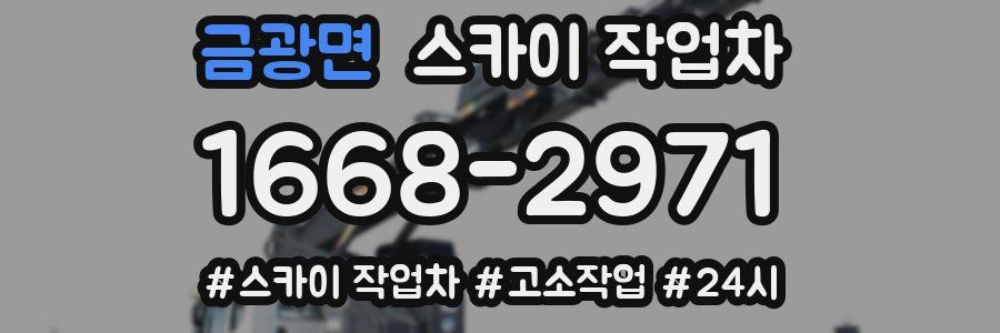 금광면 스카이 작업차