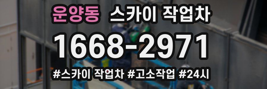 운양동 스카이 작업차