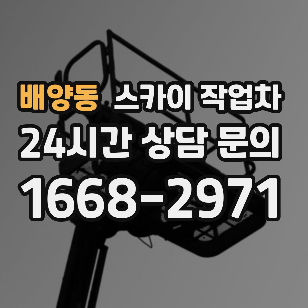 배양동 스카이 작업차