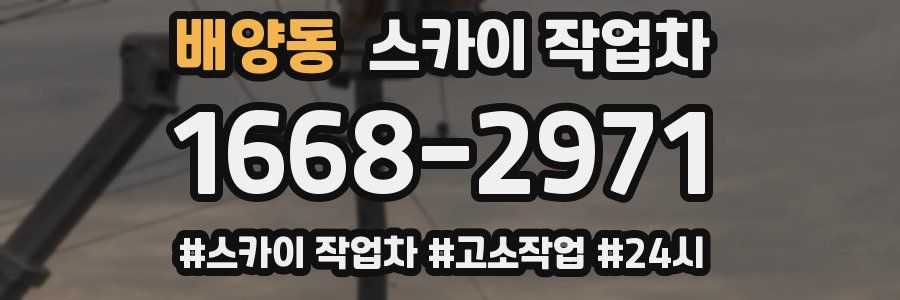 배양동 스카이 작업차