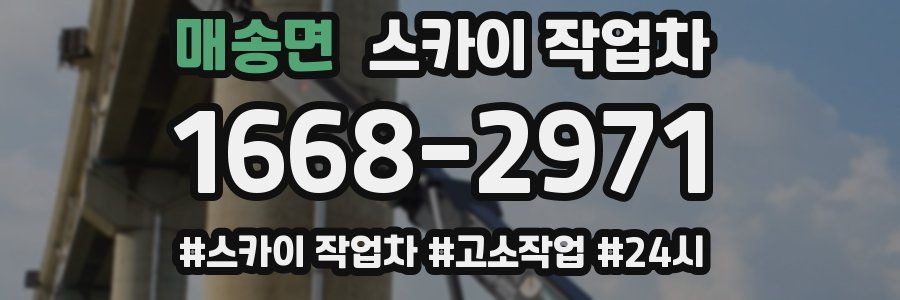 매송면 스카이 작업차