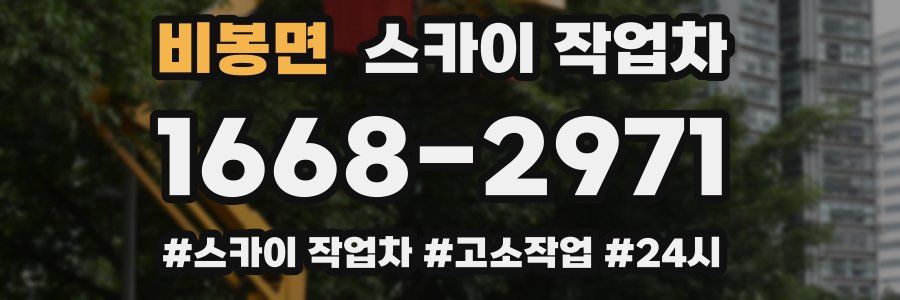 비봉면 스카이 작업차