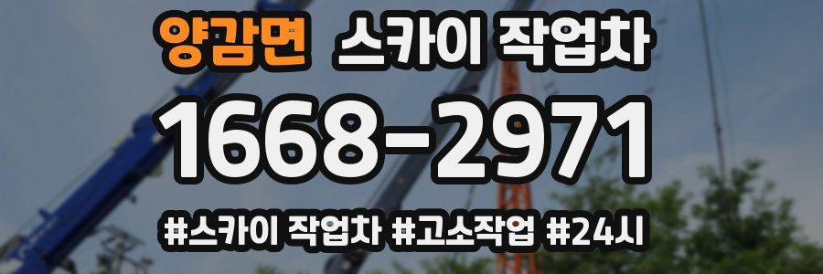 양감면 스카이 작업차