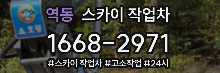 역동 스카이 작업차