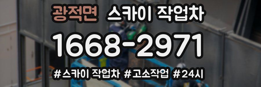 광적면 스카이 작업차