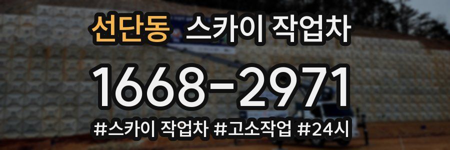선단동 스카이 작업차