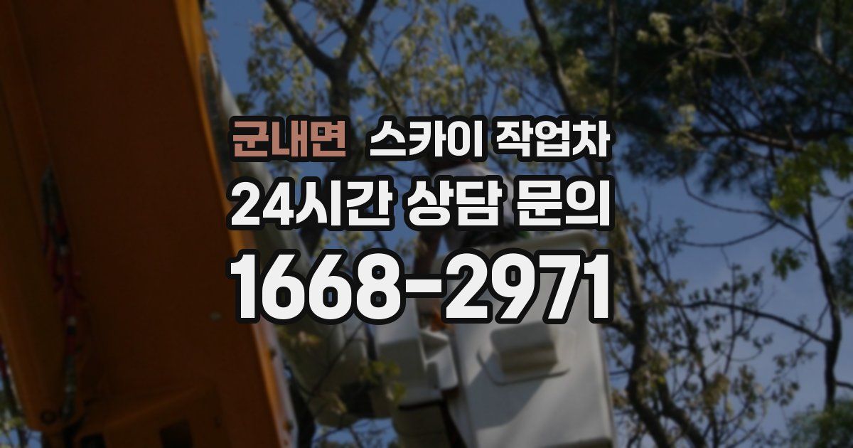 군내면 스카이 작업차