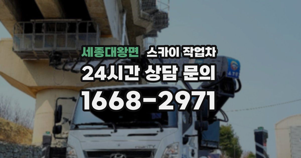 세종대왕면 스카이 작업차