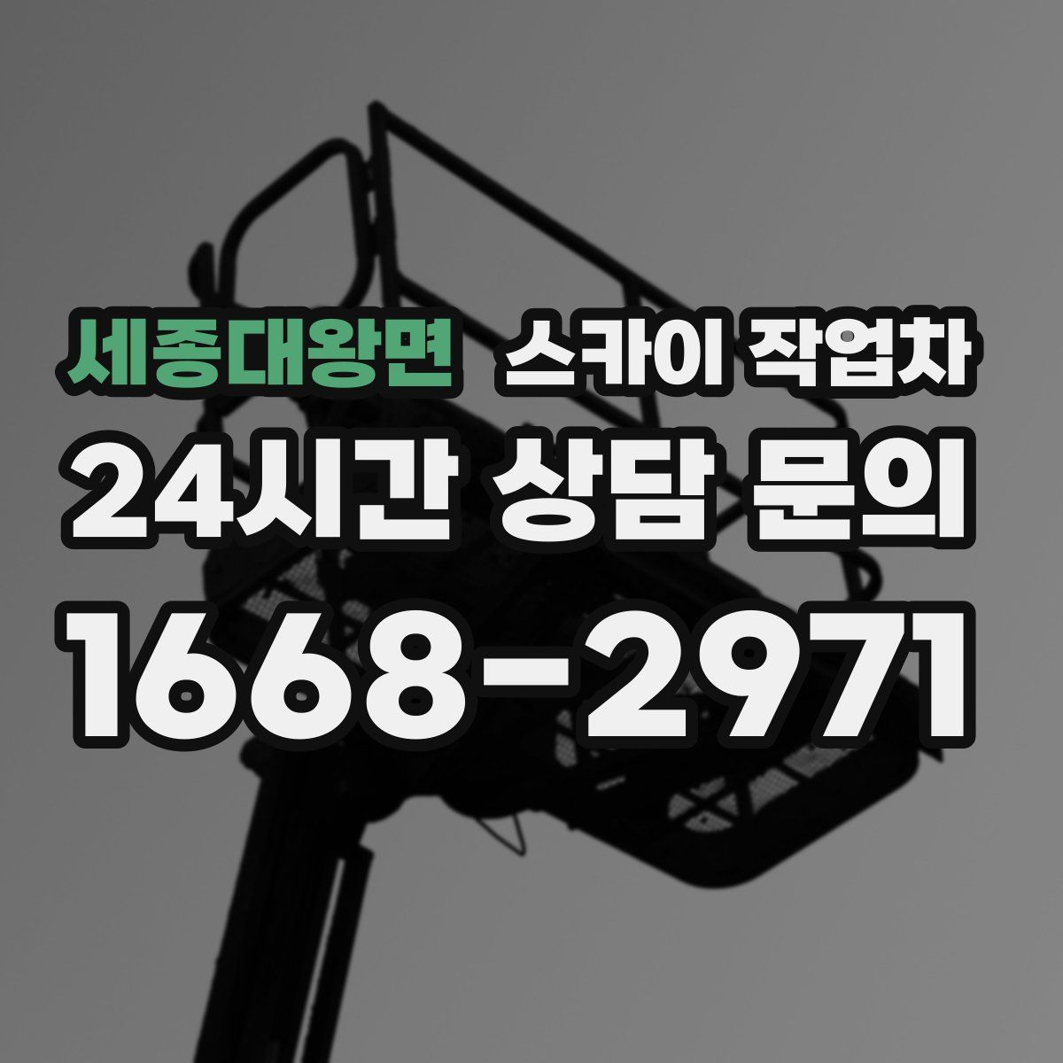 세종대왕면 스카이 작업차