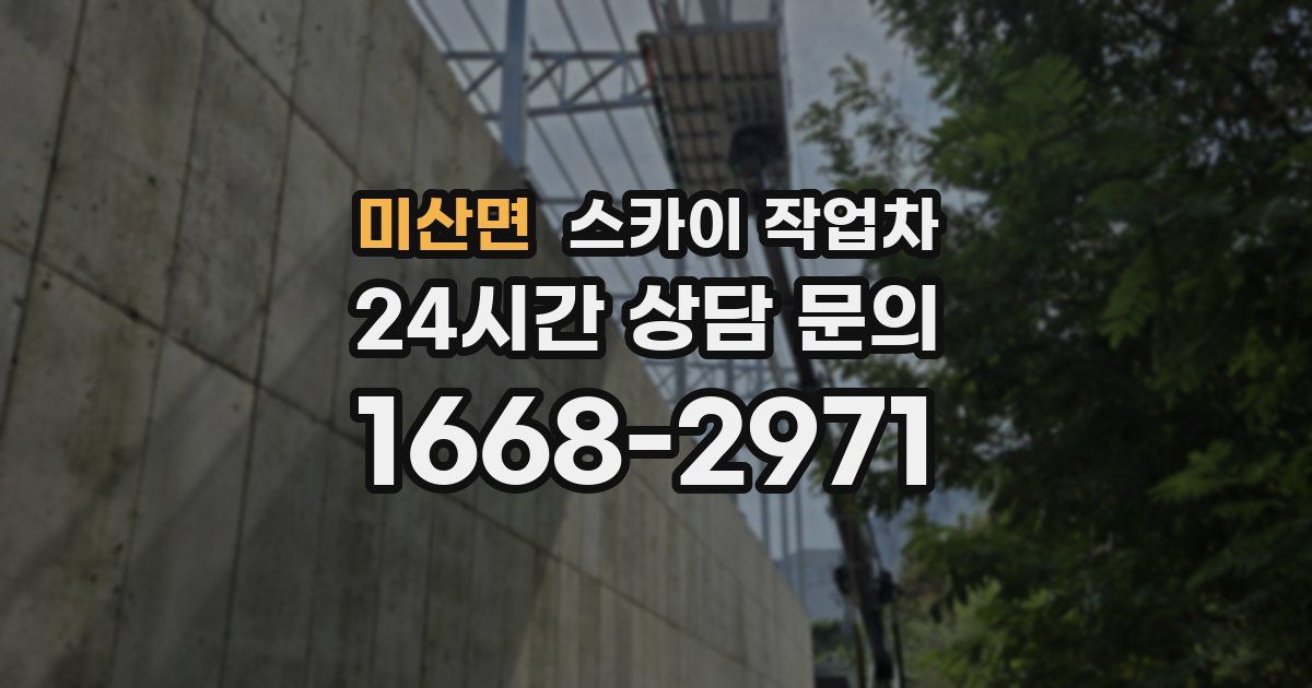 미산면 스카이 작업차