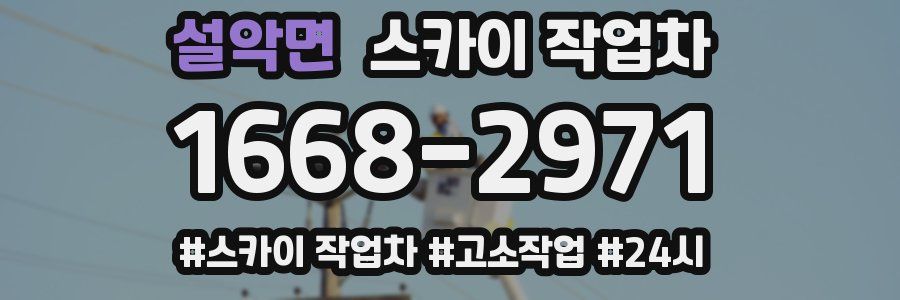 설악면 스카이 작업차