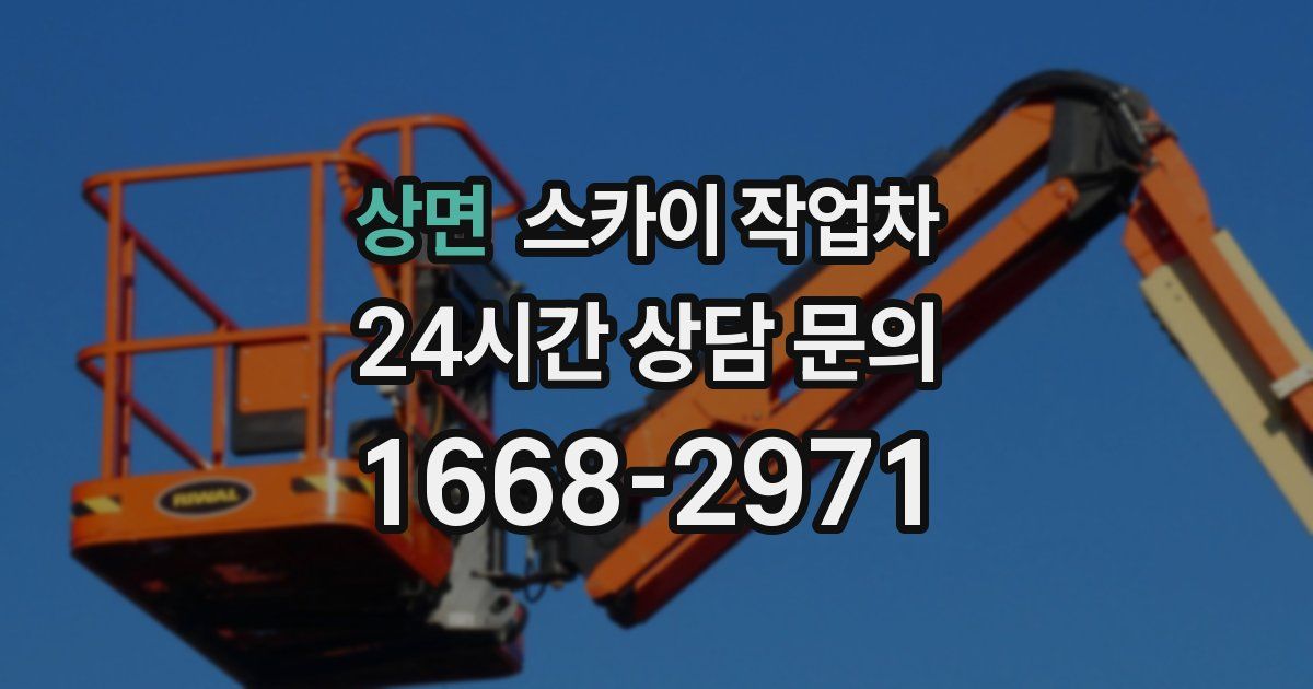 상면 스카이 작업차