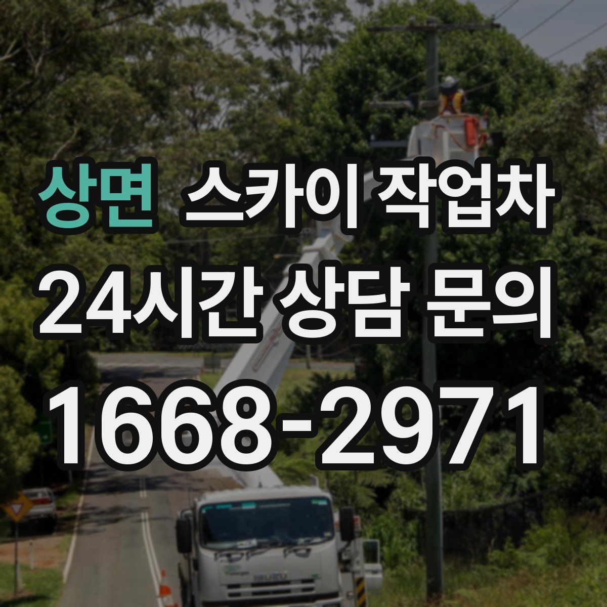 상면 스카이 작업차