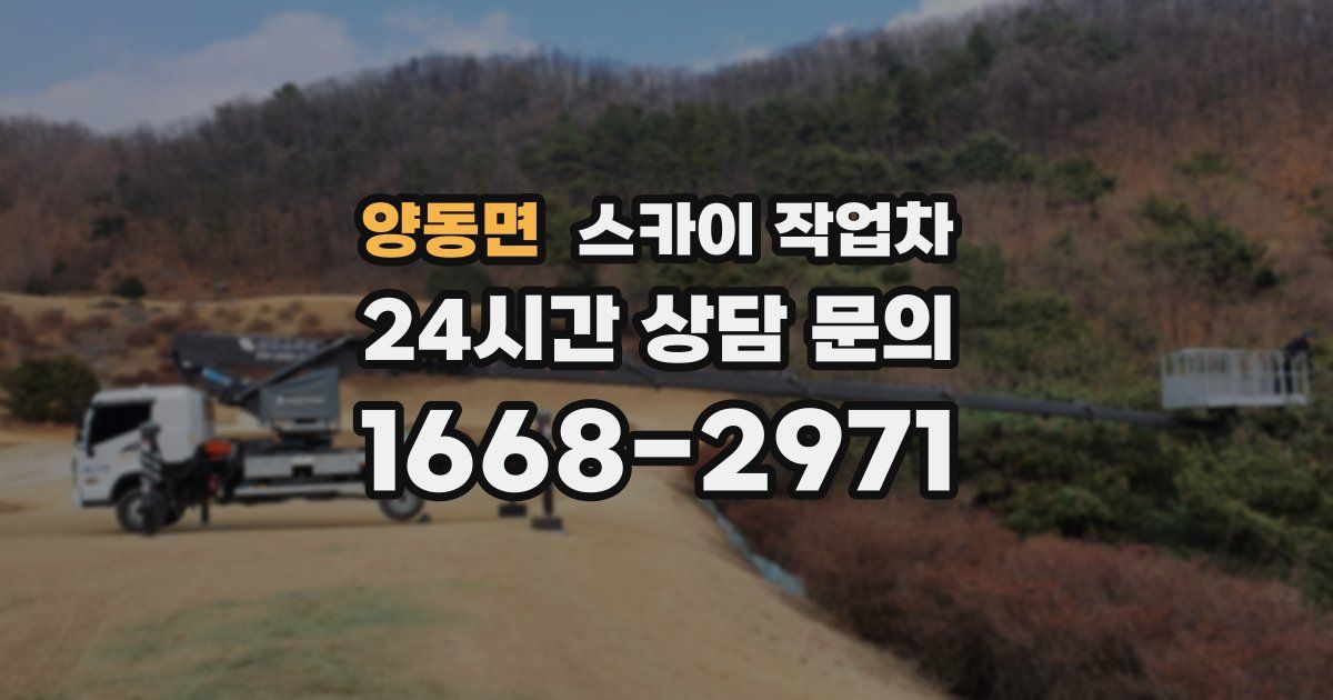 양동면 스카이 작업차