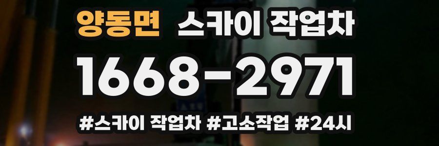 양동면 스카이 작업차