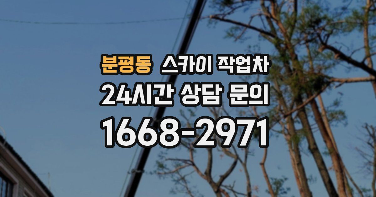 분평동 스카이 작업차